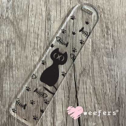 UV DTF Cup Wraps - Black Cat Fish Bones Bookmark Weefers