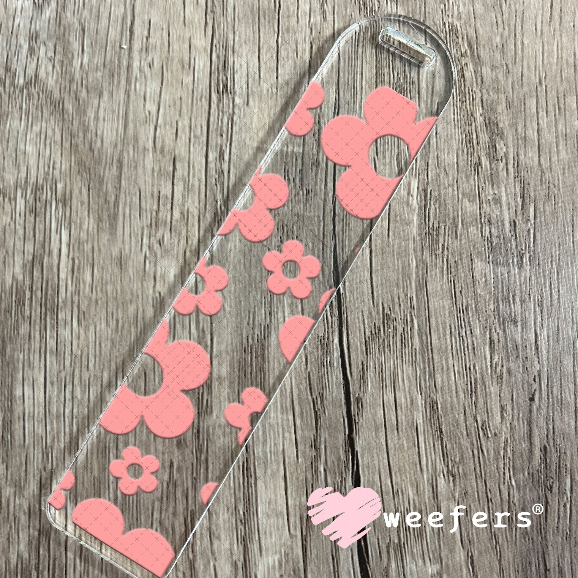 UV DTF Cup Wraps - Pink Daisy Bookmark Weefers