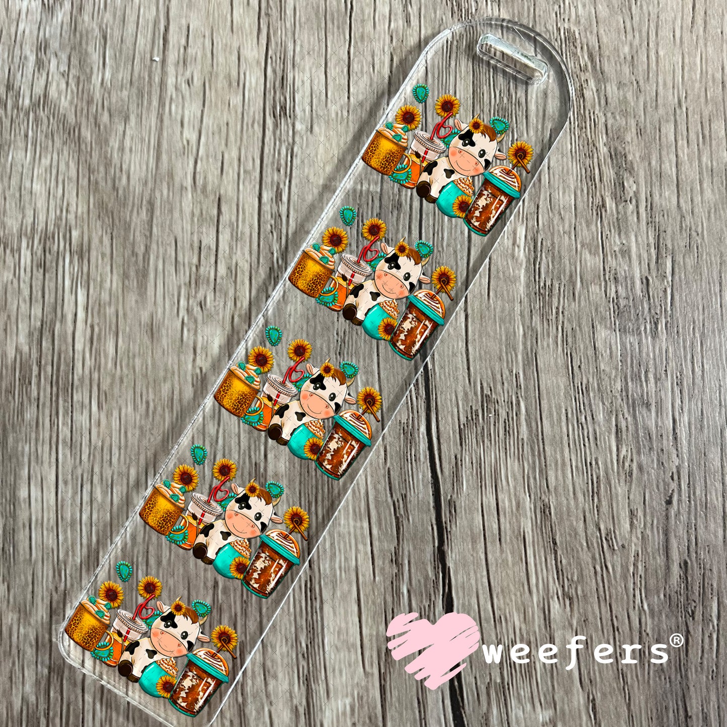 UV DTF Decal - Coffee Highlander Cow Western Bookmark Weefers