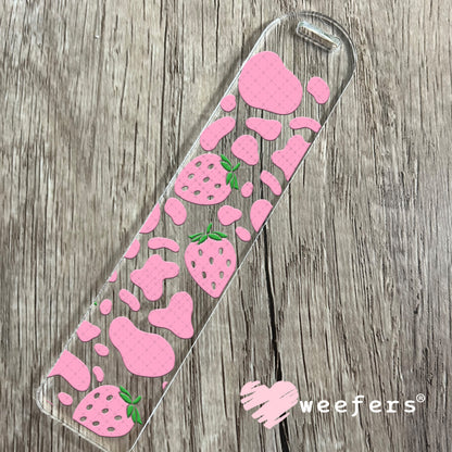 UV DTF Cup Wraps - Pink Strawberries Bookmark Weefers