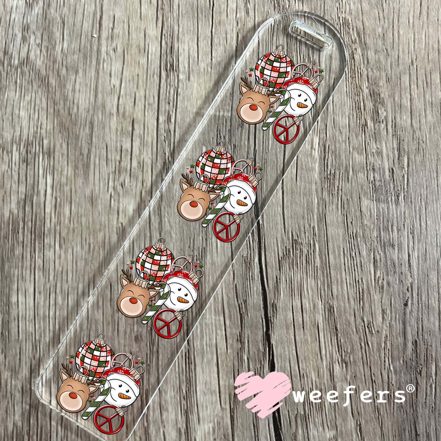 Christmas Things Reindeer Santa UV DTF Bookmark Decal