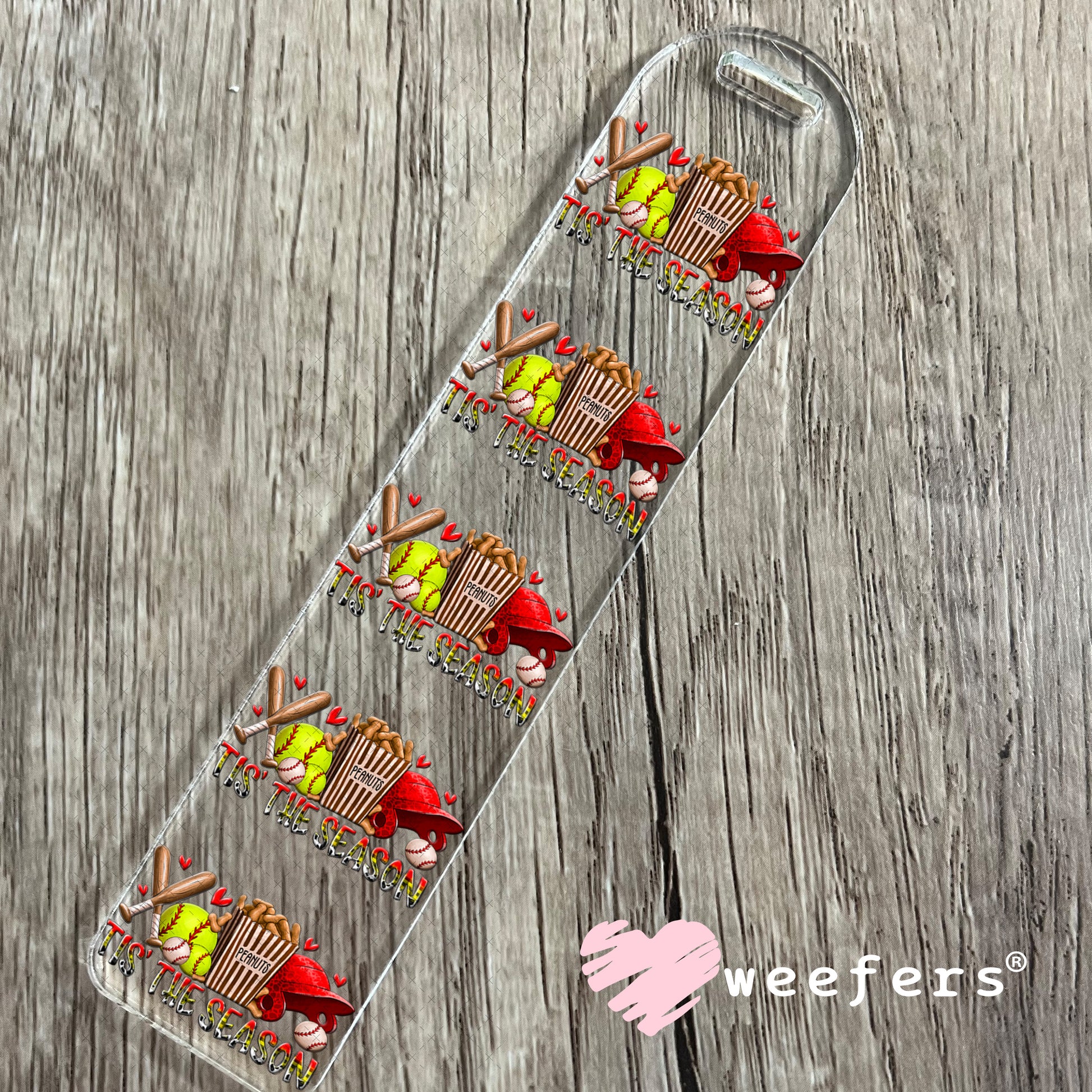 UV DTF Cup Wraps - Tis' The Season Softball Bookmark Weefers
