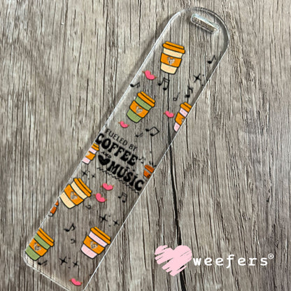UV DTF Cup Wraps - Fueld by Coffee and Music Bookmark Weefers