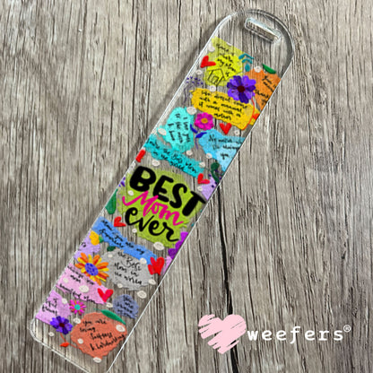 UV DTF Cup Wraps - Best Mom Ever Quotes Bookmark Weefers