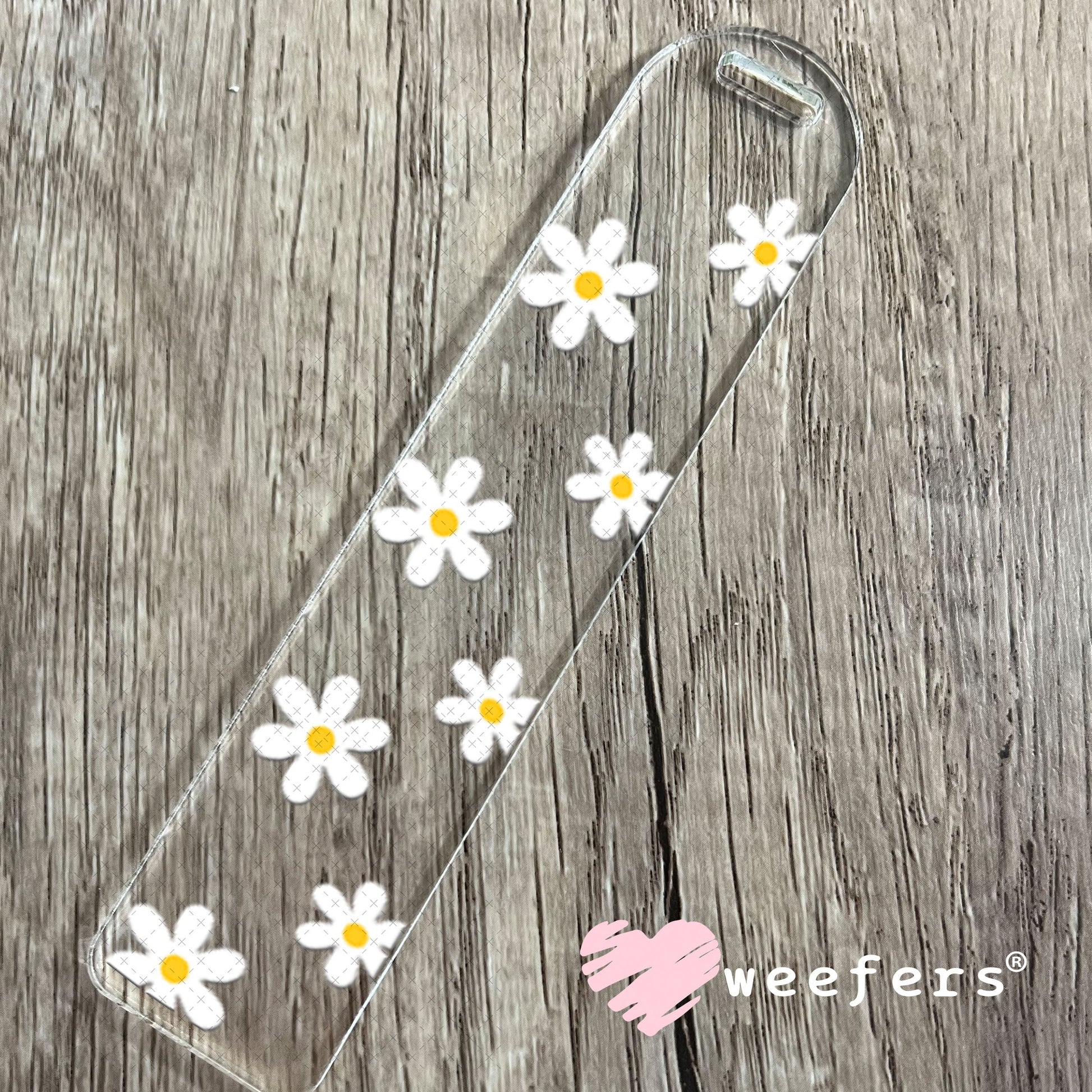 UV DTF Cup Wraps - White Daisies Bookmark Weefers