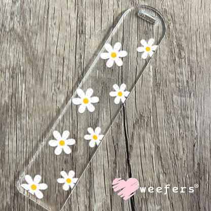 UV DTF Cup Wraps - White Daisies Bookmark Weefers