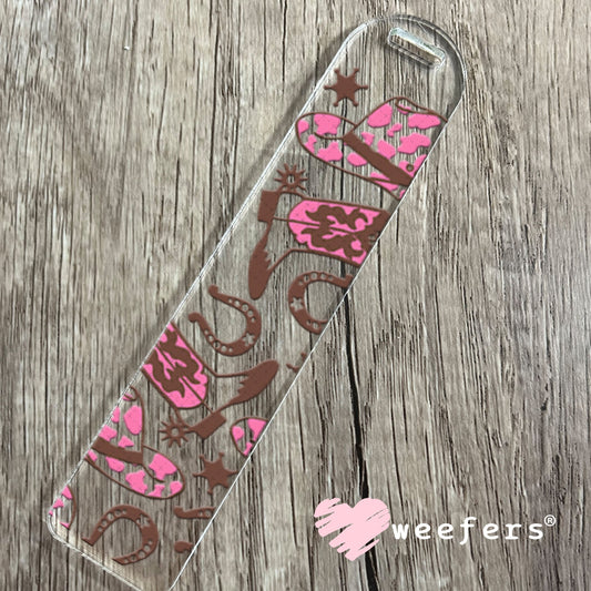 UV DTF Cup Wraps - Pink Brown Cowgirl Things Bookmark Weefers