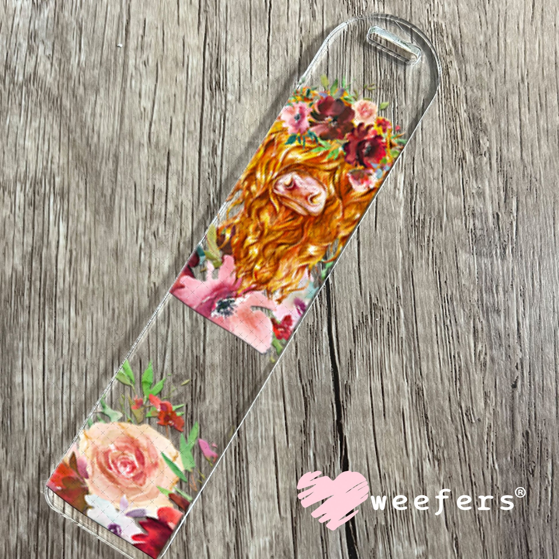 UV DTF Cup Wraps - Highland cow Mauve Bookmark Weefers