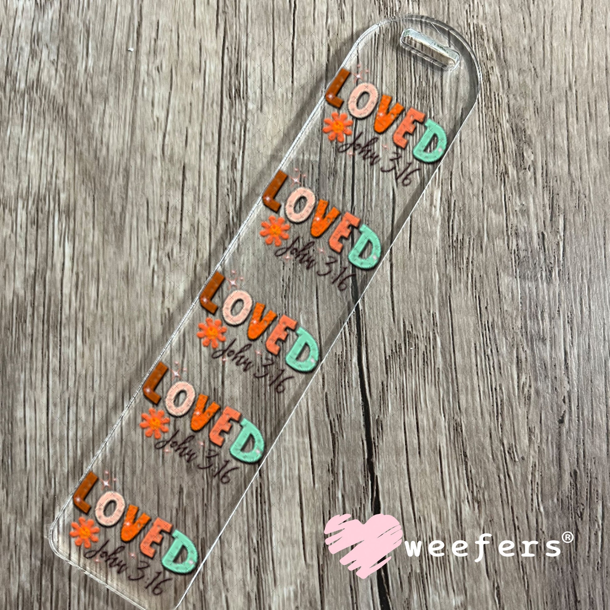 UV DTF Decal - Loved John 3:16 Bookmark Weefers