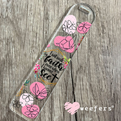 UV DTF Cup Wraps - I will Walk by Faith Bookmark Weefers