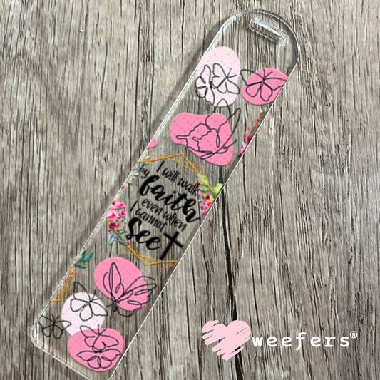 UV DTF Cup Wraps - I will Walk by Faith Bookmark Weefers