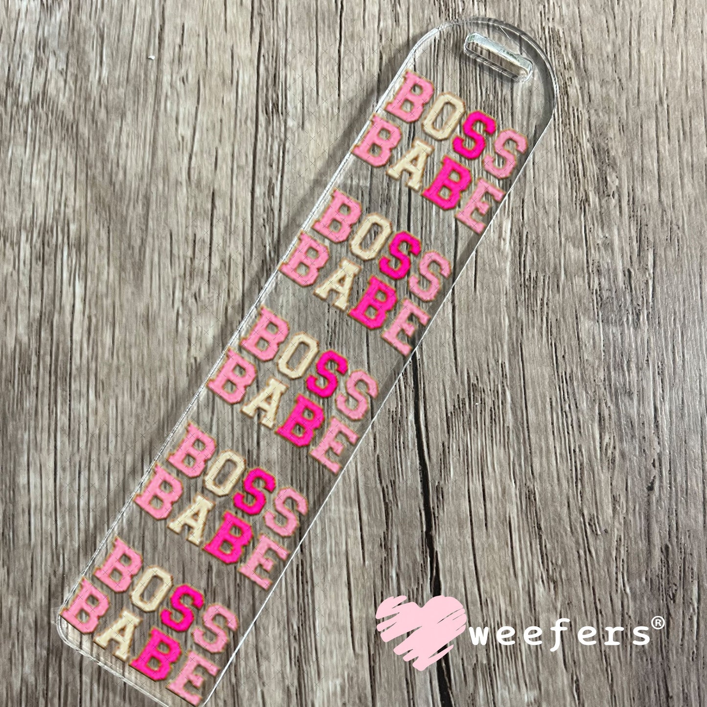 UV DTF Decal - Faux Chenille Boss Babe Bookmark Weefers
