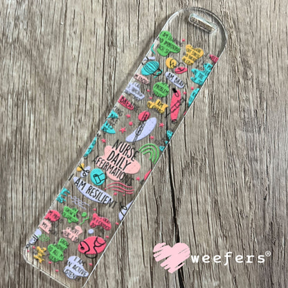 UV DTF Cup Wraps - Nurse Daily Affirmations Bookmark Weefers