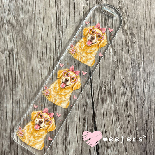 UV DTF Decal - Hearts Golden Retriever Bookmark Weefers