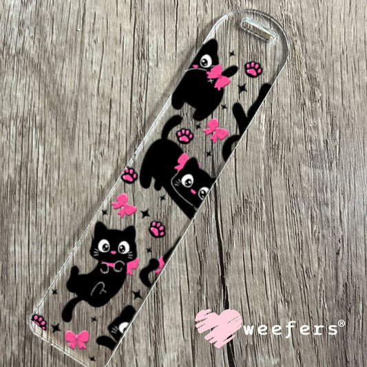 UV DTF Cup Wraps - Playful Cats and Hot Pink Butterflies Bookmark Weefers