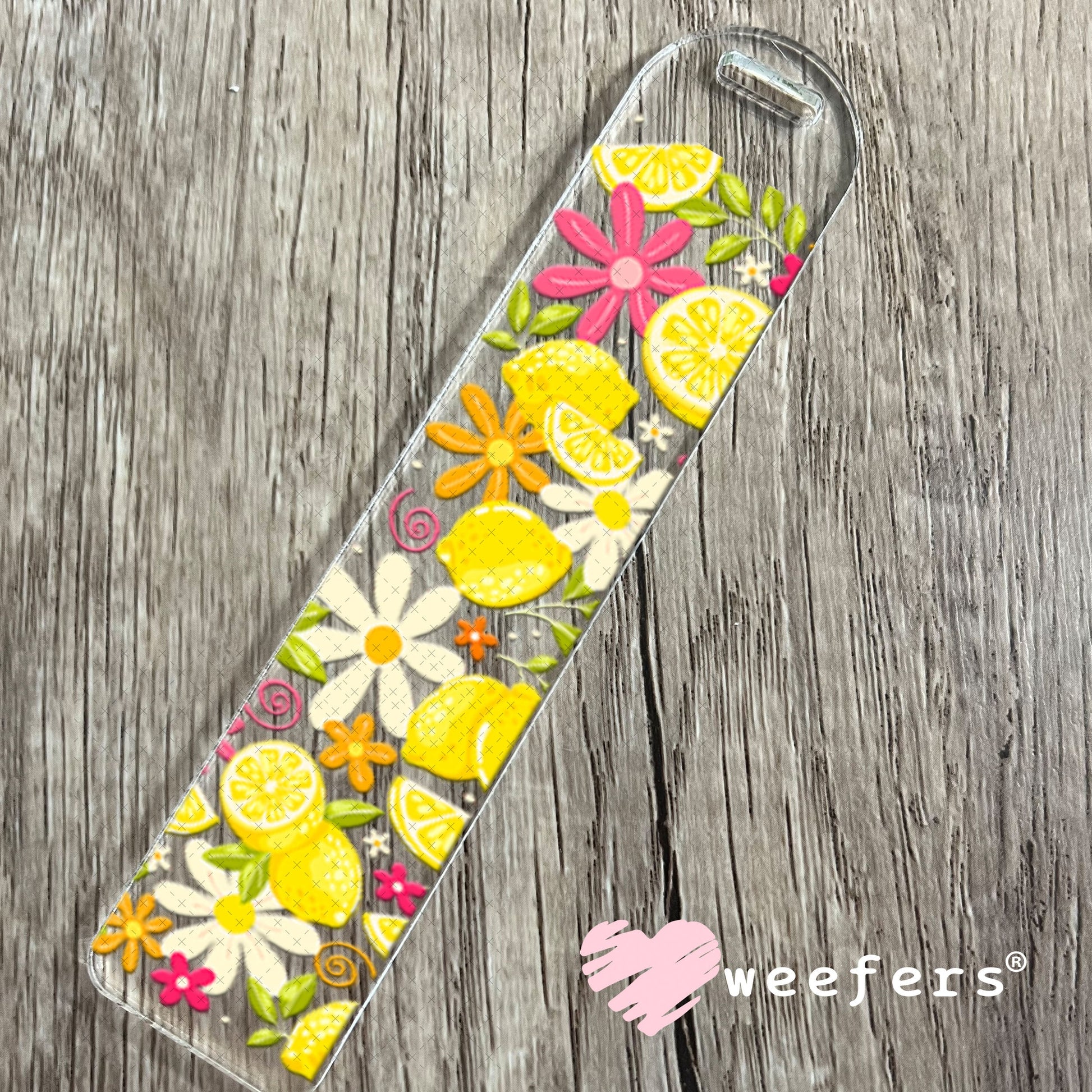 UV DTF Cup Wraps - Lemons and Hot Pink Daisies Bookmark Weefers