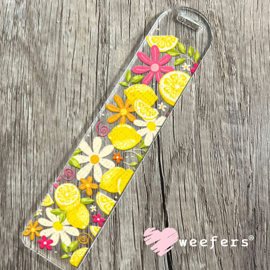 UV DTF Cup Wraps - Lemons and Hot Pink Daisies Bookmark Weefers