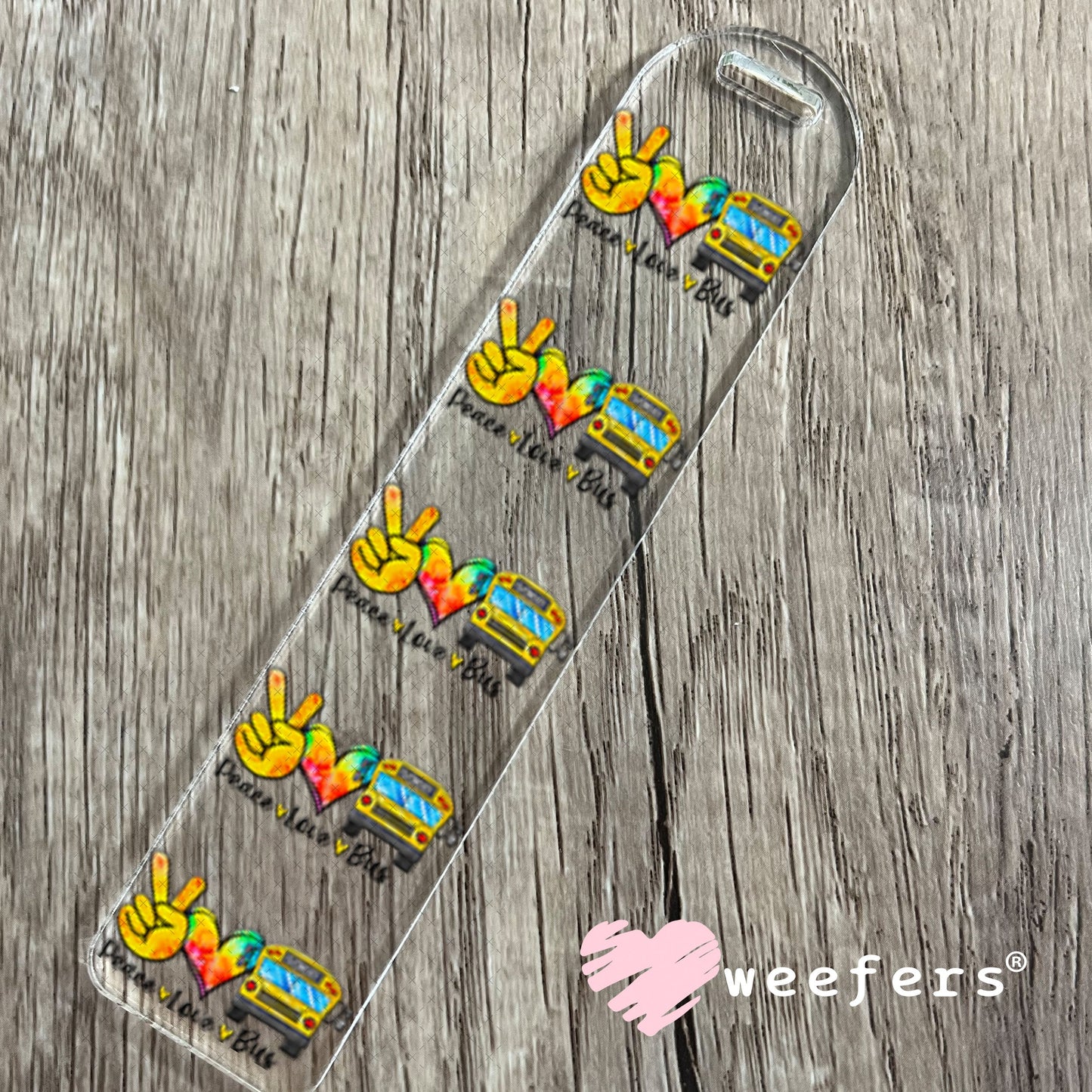 UV DTF Decal - Peace Love Bus Bookmark Weefers