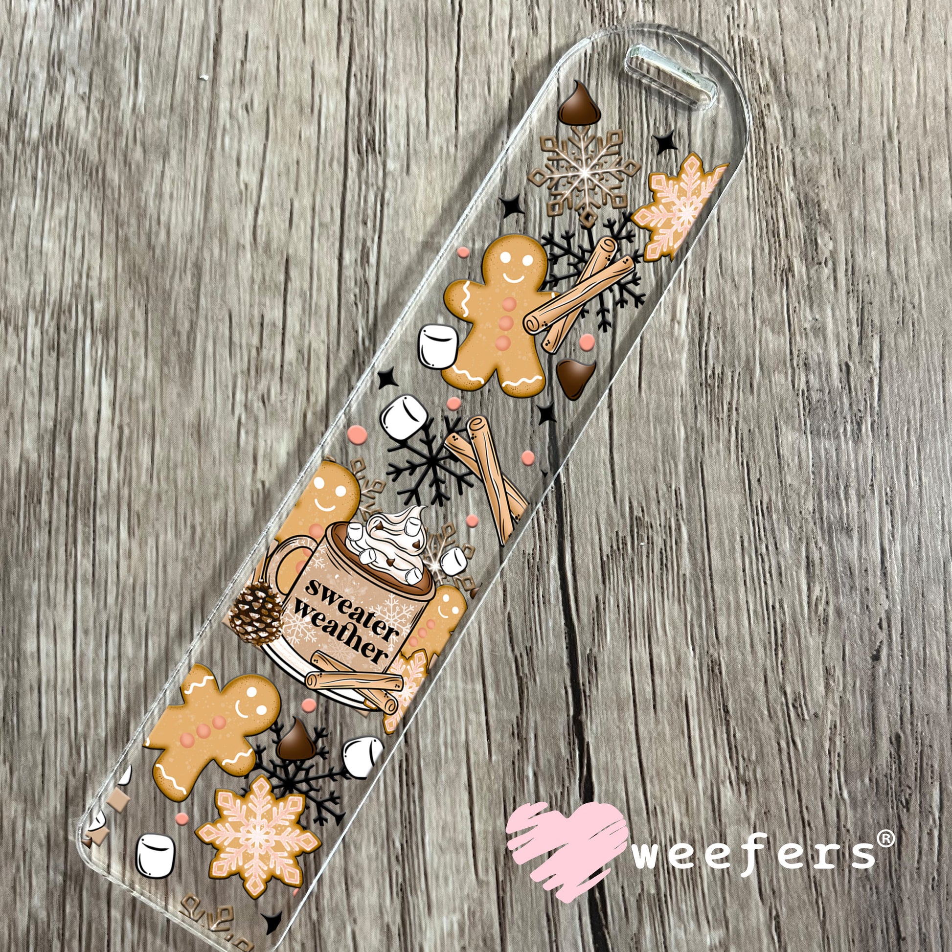 Sweater Weather UV DTF Bookmark Decal