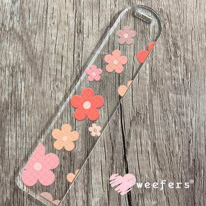 UV DTF Cup Wraps - Daisies Pink and Peach Bookmark Weefers