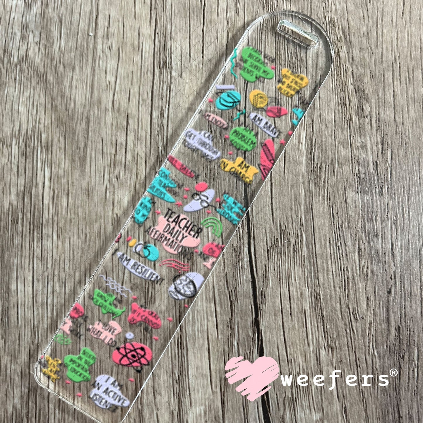 UV DTF Cup Wraps - Teacher Daily Affirmations Bookmark Weefers