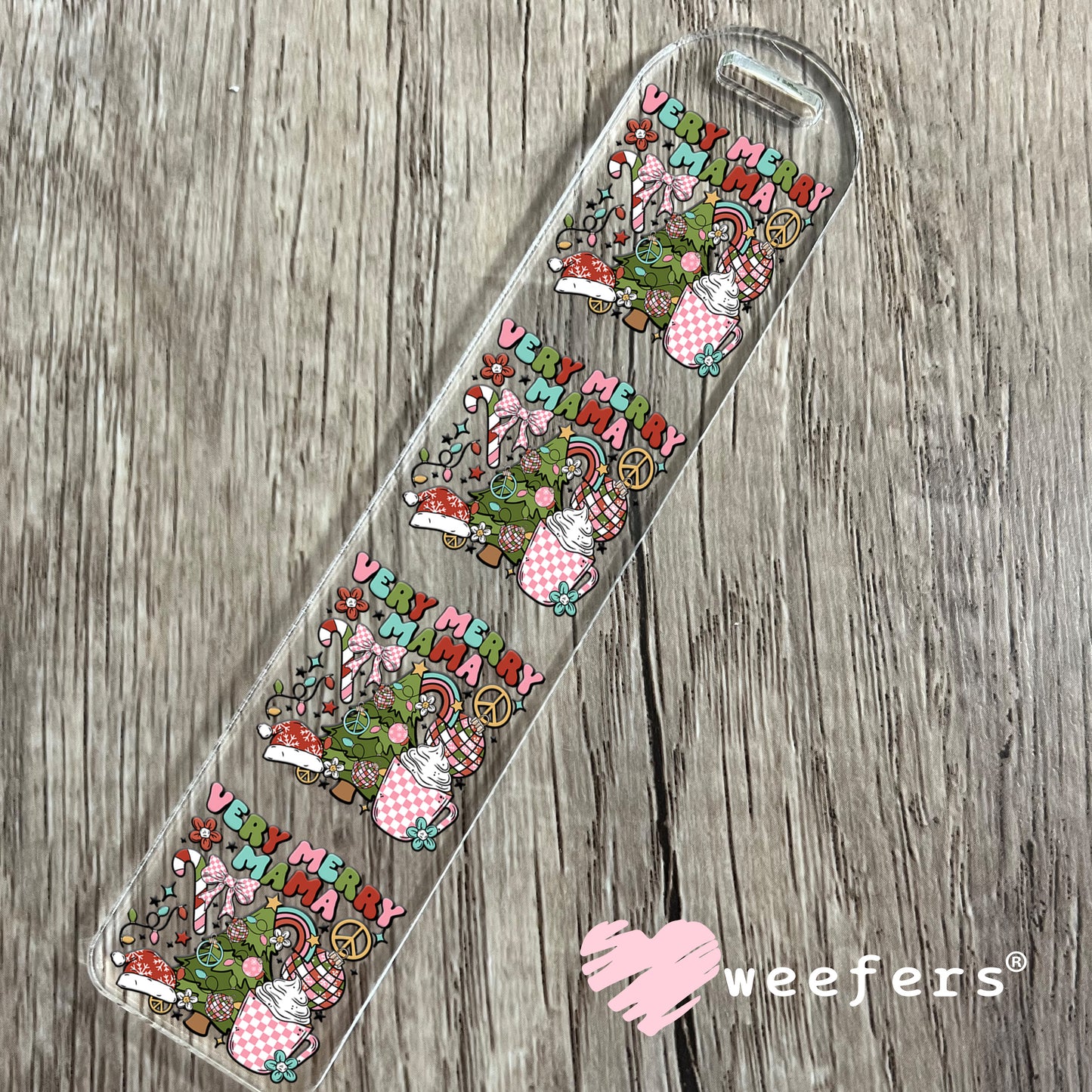 Very Merry Mama Christmas UV DTF Bookmark Decal