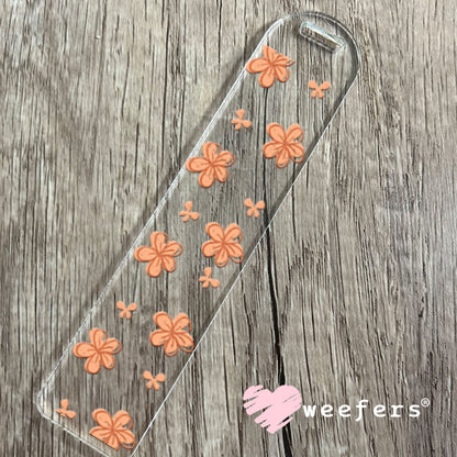 UV DTF Cup Wraps - Peach Flowers Bookmark Weefers