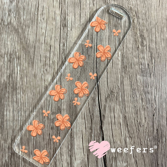 UV DTF Cup Wraps - Peach Flowers Bookmark Weefers