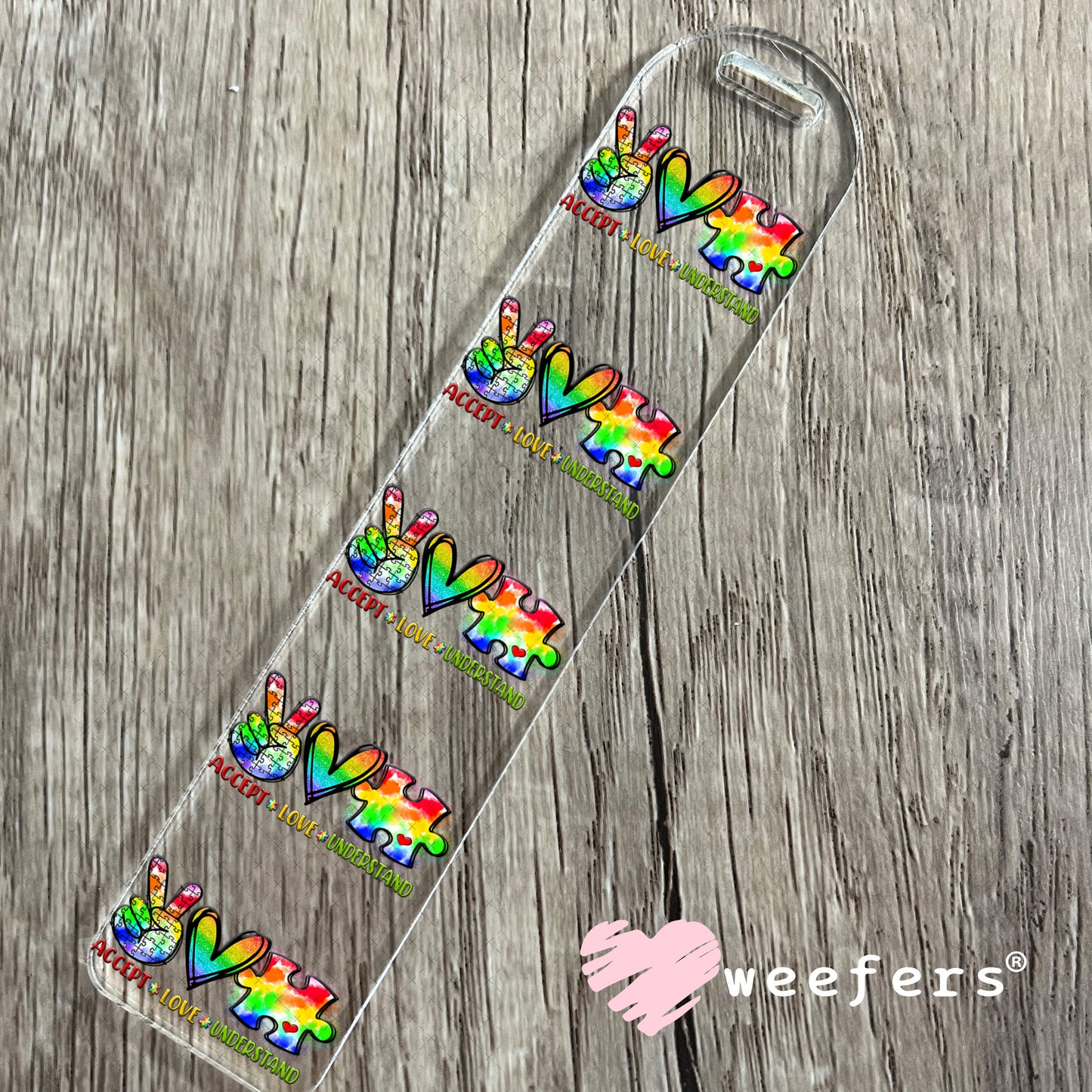 UV DTF Decal - Accept Love Understand Autism Bookmark Weefers