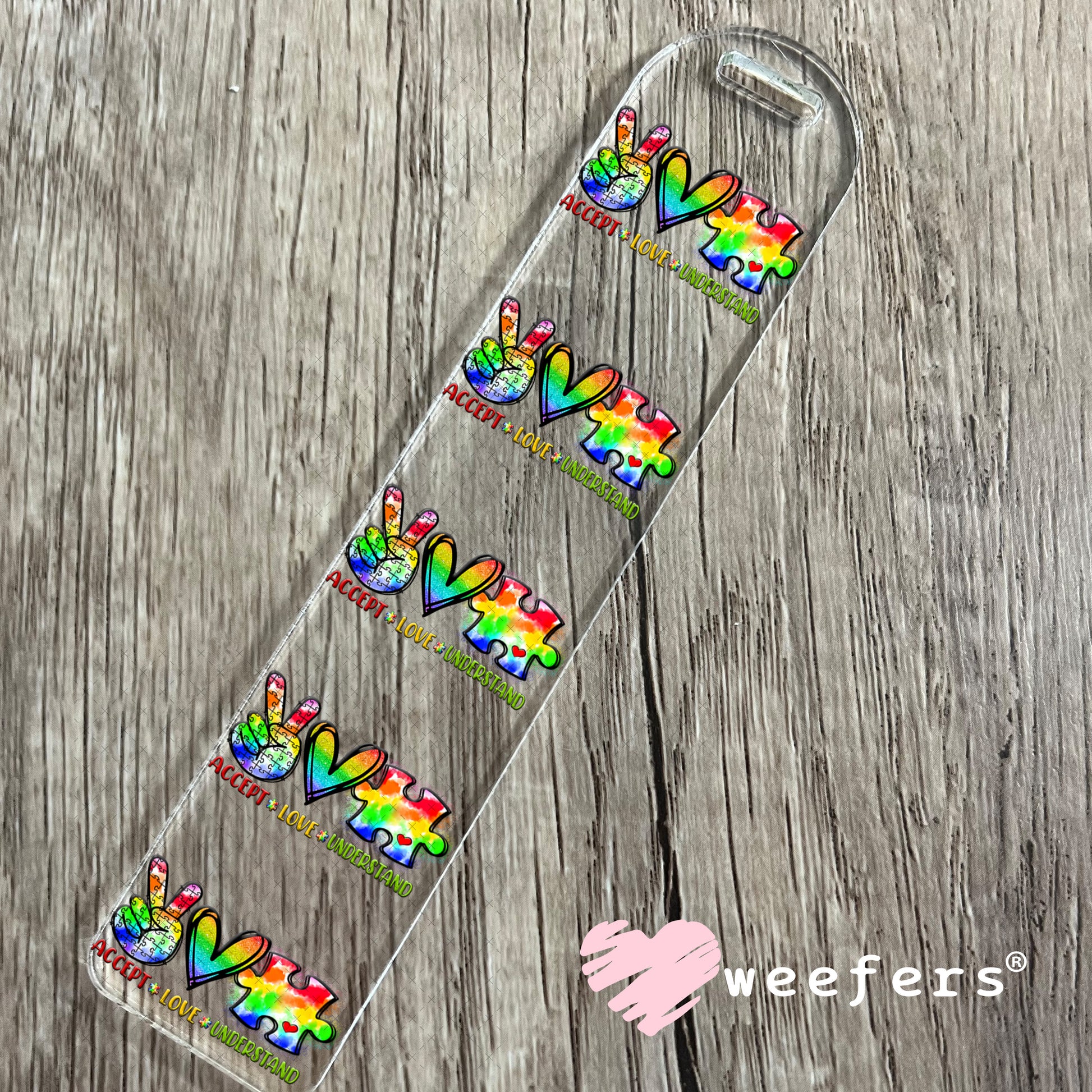 UV DTF Decal - Accept Love Understand Autism Bookmark Weefers