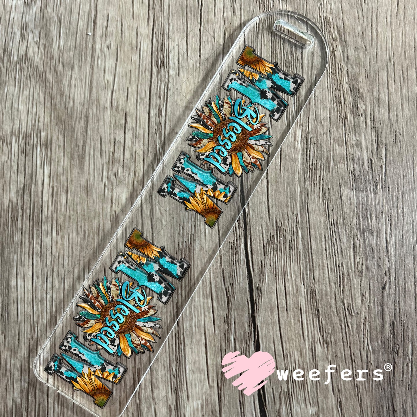 UV DTF Cup Wraps - Blessed Mom Western Bookmark Weefers
