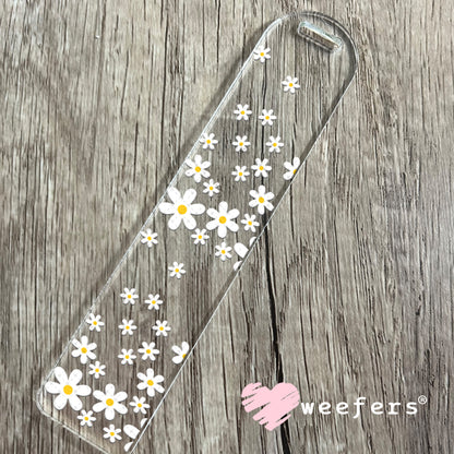 UV DTF Cup Wraps - White Daisies Bookmark Weefers