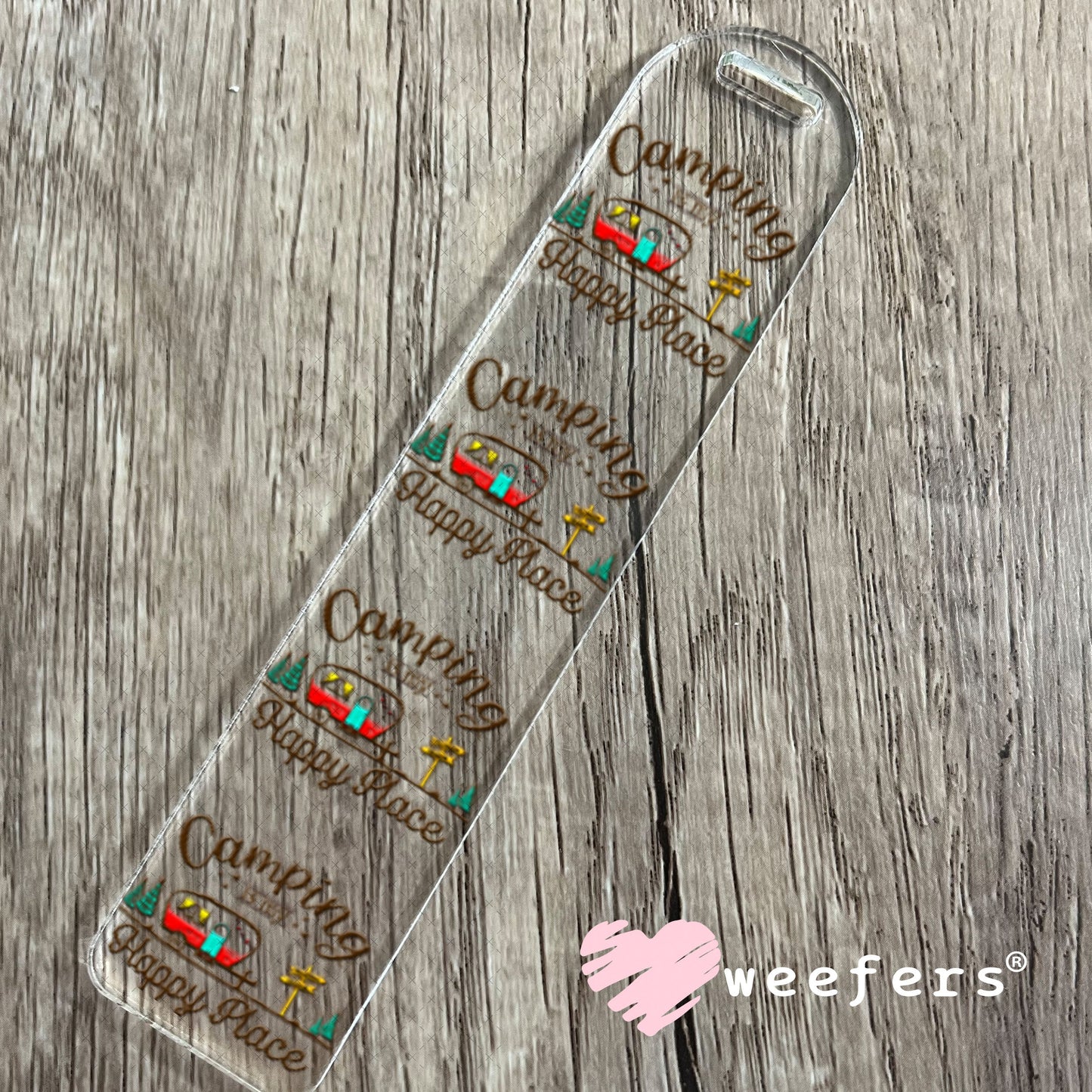 UV DTF Decal - Camping is My Happy Place Bookmark Weefers