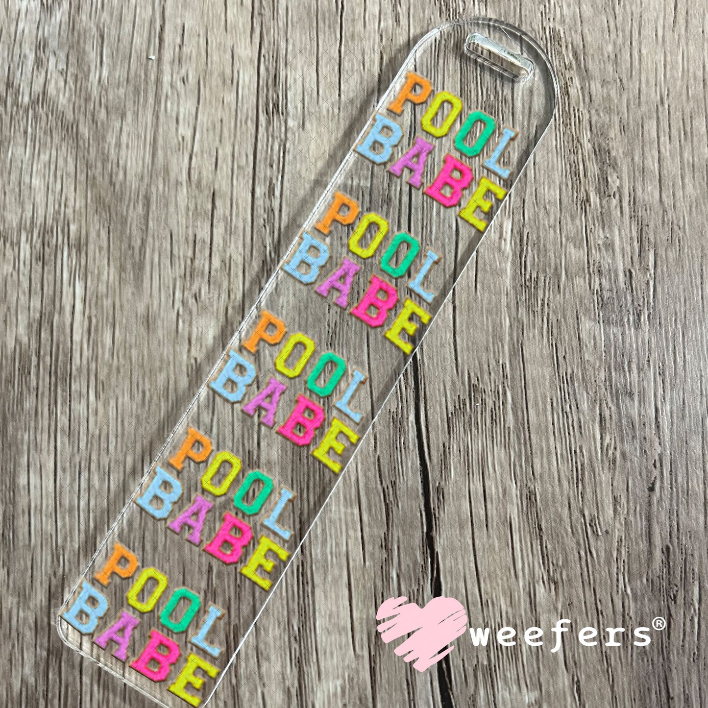 UV DTF Decal - Faux Chenille Pool Babe Bookmark Weefers
