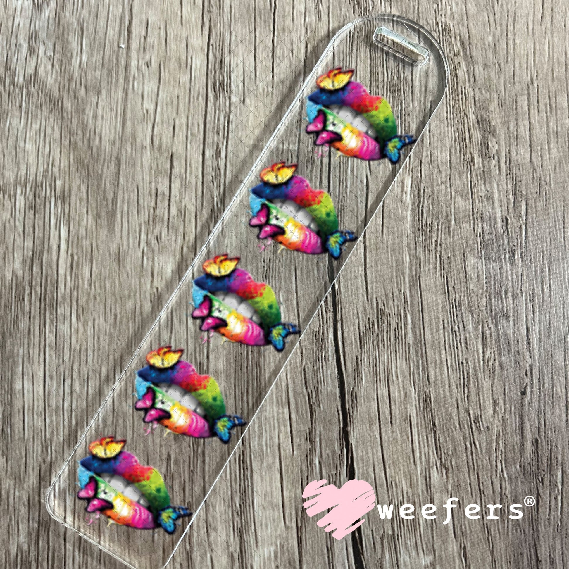 UV DTF Decal - Rainbow Lips Bookmark Weefers