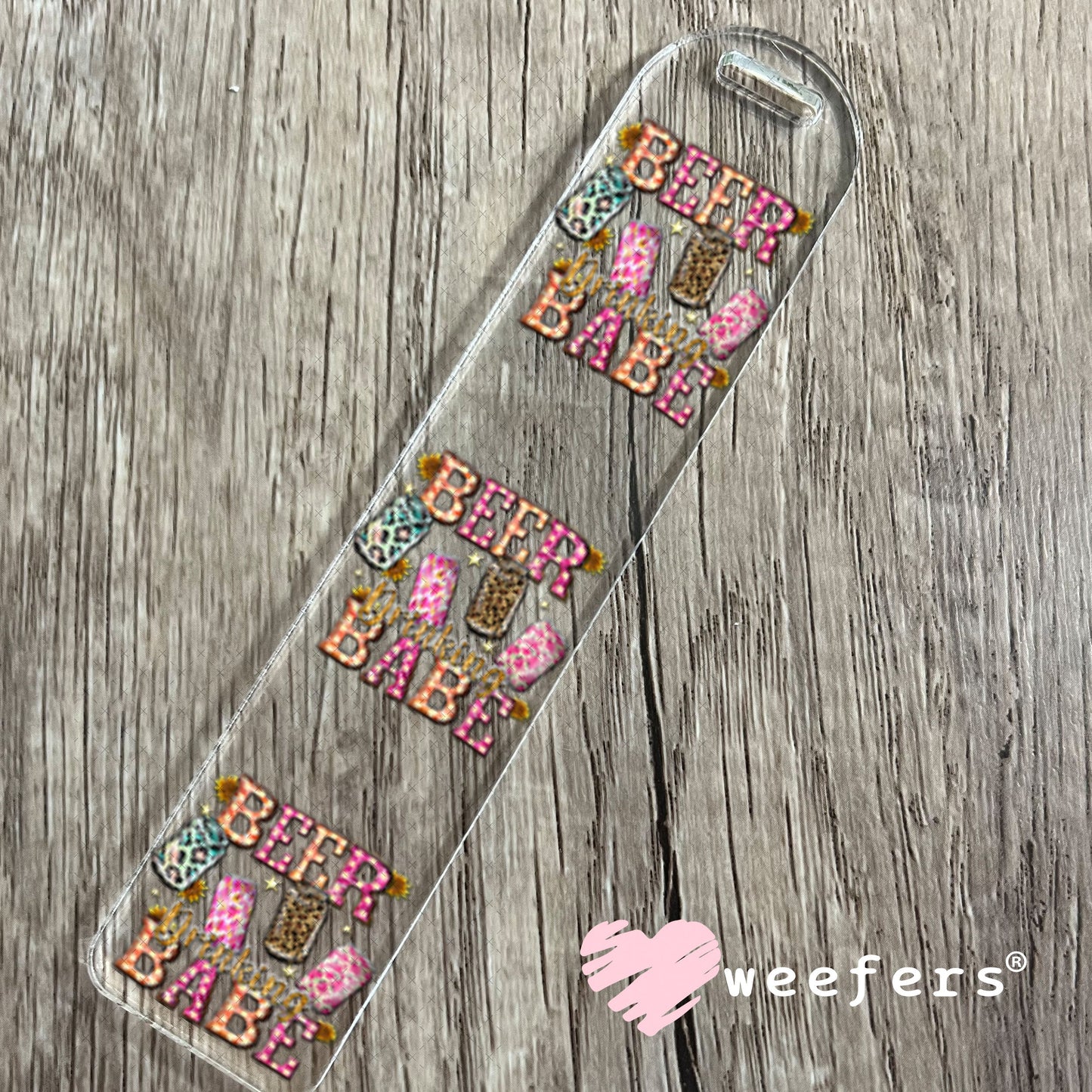 UV DTF Decal - Beer Drinking Babe Bookmark Weefers