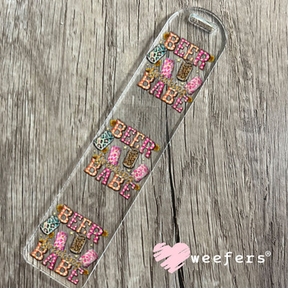 UV DTF Decal - Beer Drinking Babe Bookmark Weefers