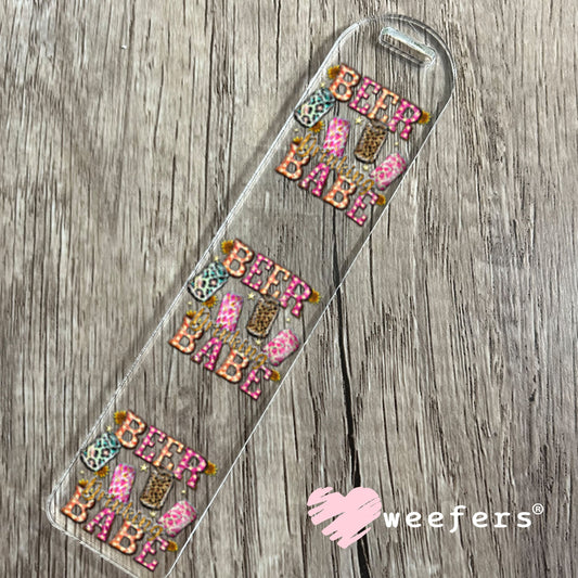 UV DTF Decal - Beer Drinking Babe Bookmark Weefers
