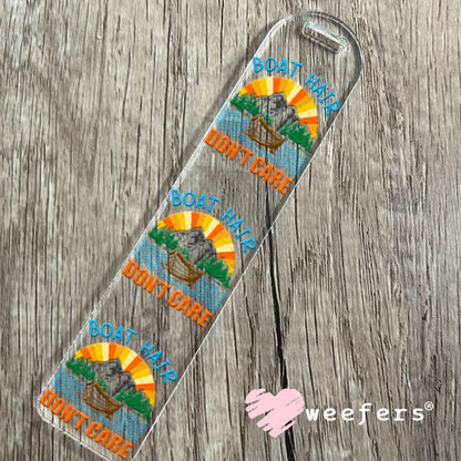 UV DTF Decal - Boat Hair Don't Care Bookmark Weefers