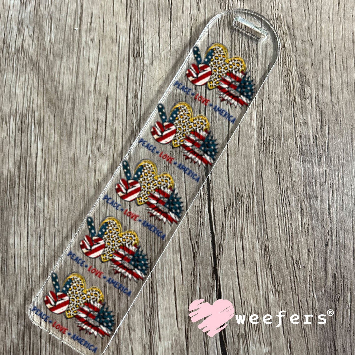 UV DTF Decal - Peace Love America Bookmark Weefers