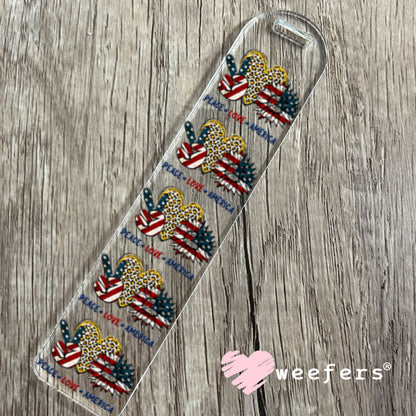 UV DTF Decal - Peace Love America Bookmark Weefers