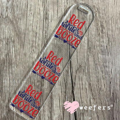 UV DTF Decal - Red White and Booze Bookmark Weefers