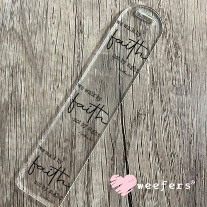 UV DTF Decal - We Walk By Faith Bookmark Weefers