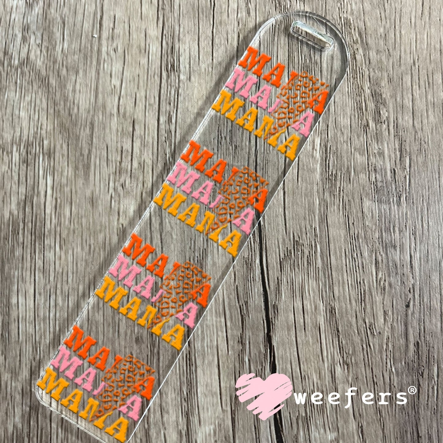 UV DTF Decal - Mama Pink Peach Bookmark Weefers