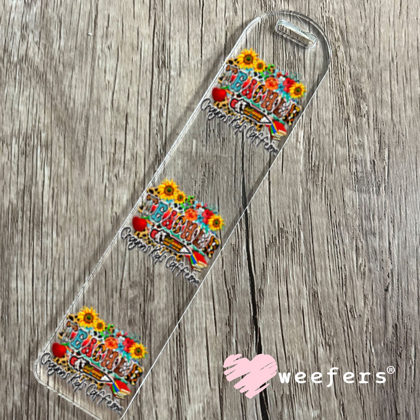 UV DTF Decal - Teacher Western Crayons Kids Caffeine Bookmark Weefers