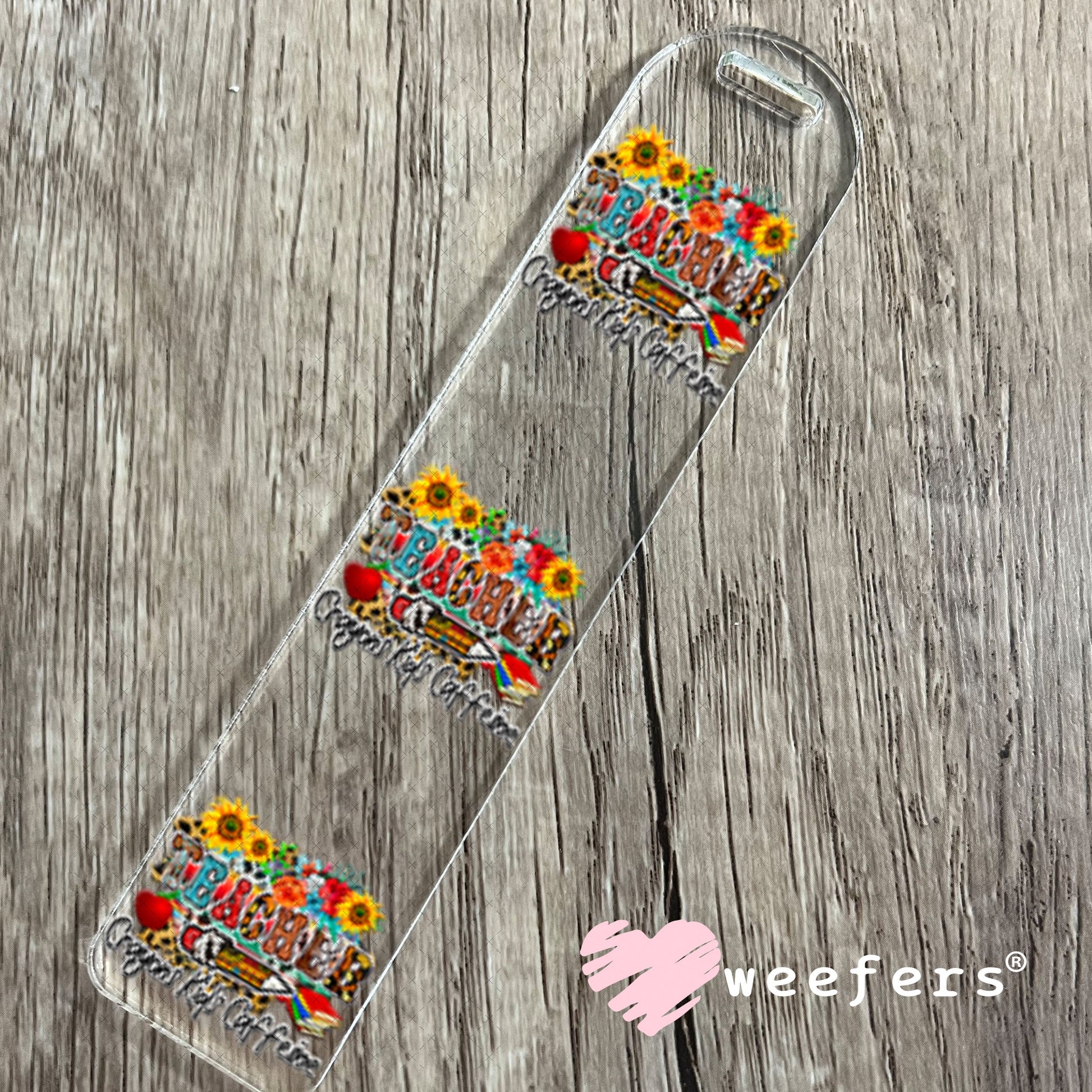 UV DTF Decal - Teacher Western Crayons Kids Caffeine Bookmark Weefers