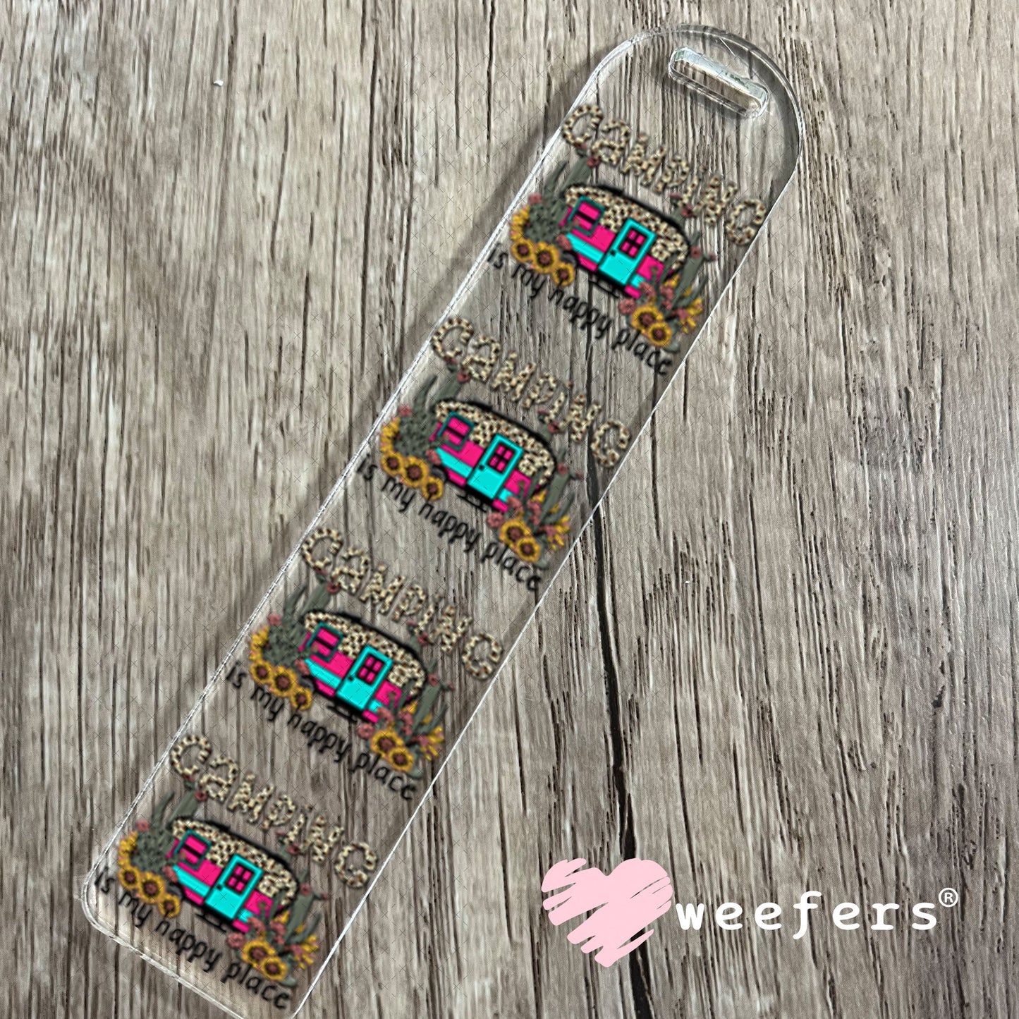 UV DTF Decal - Camping is My Happy Place Bookmark Weefers