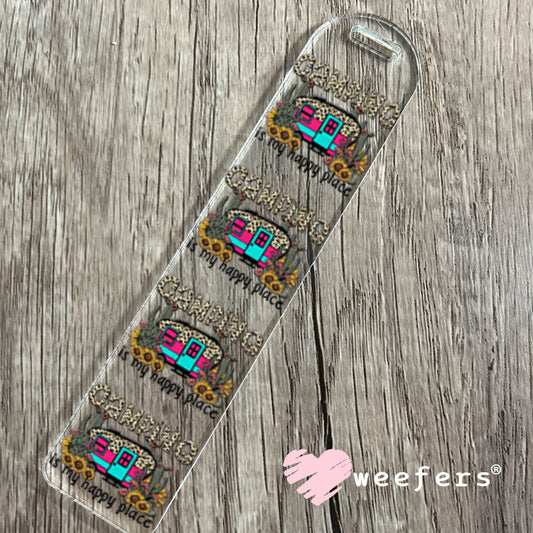 UV DTF Decal - Camping is My Happy Place Bookmark Weefers