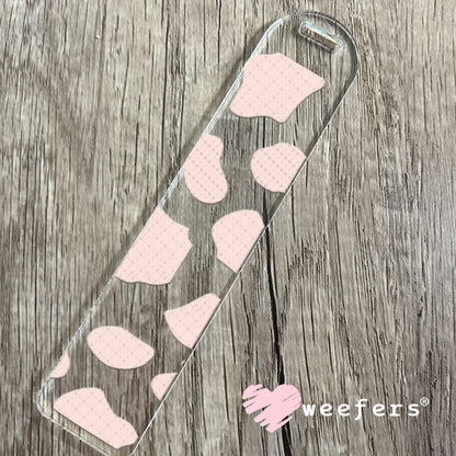 UV DTF Cup Wraps - Pink Cow Print Bookmark Weefers