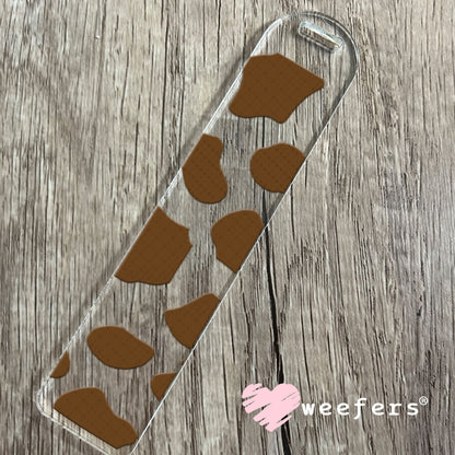 UV DTF Cup Wraps - Brown Cow Print Bookmark Weefers